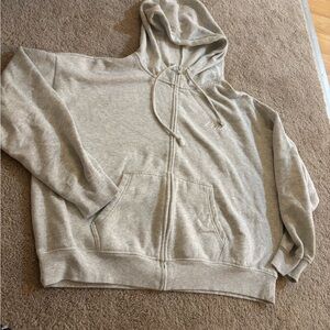 PINK Victoria's Secret Gray Zip-Up Hoodie